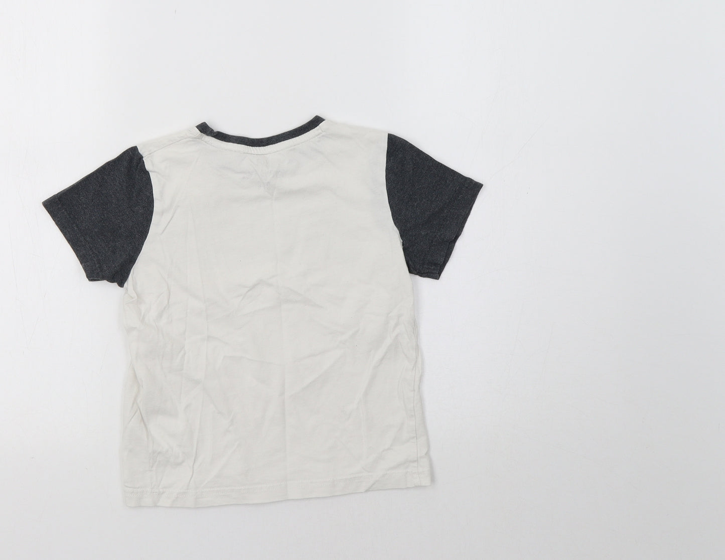 F&F Girls White   Basic T-Shirt Size 6-7 Years  - Lazy