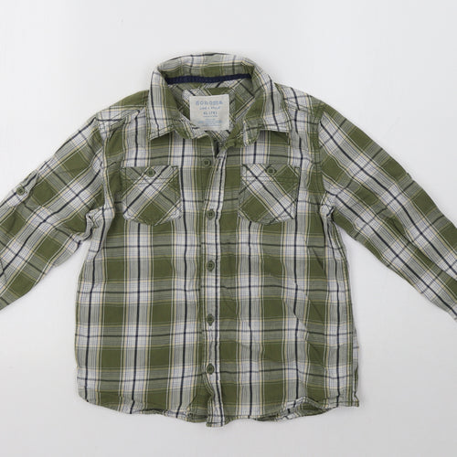 Sonoma Boys Green Check  Basic Button-Up Size 7-8 Years