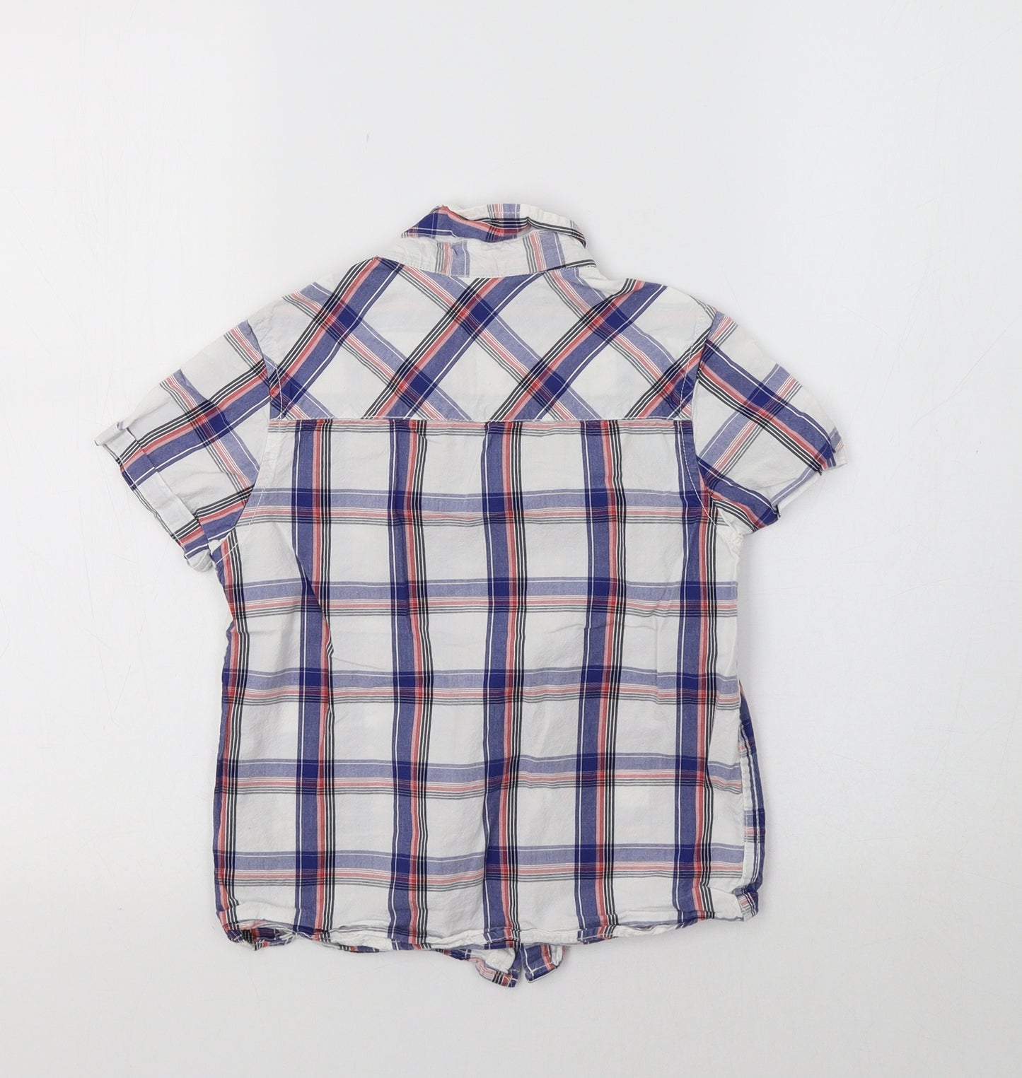TU Boys Blue Check  Jersey Button-Up Size 6 Years