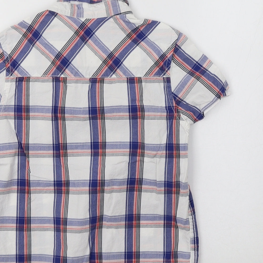 TU Boys Blue Check  Jersey Button-Up Size 6 Years