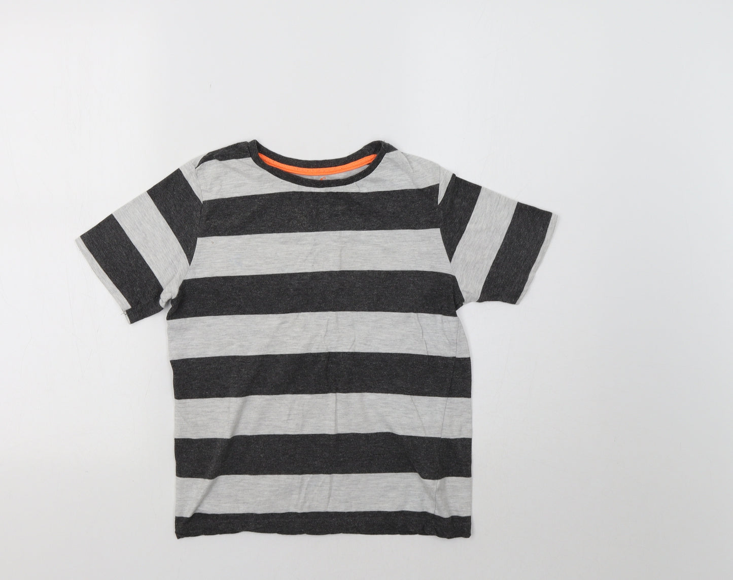 Primark Boys Grey Striped  Basic T-Shirt Size 9-10 Years