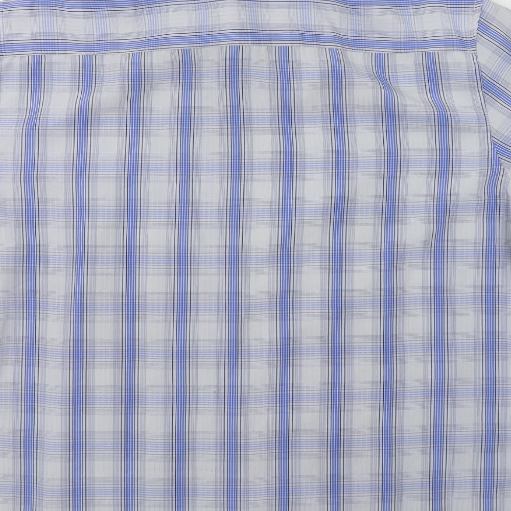Thomas Na Mens Blue Check   Button-Up Size XL