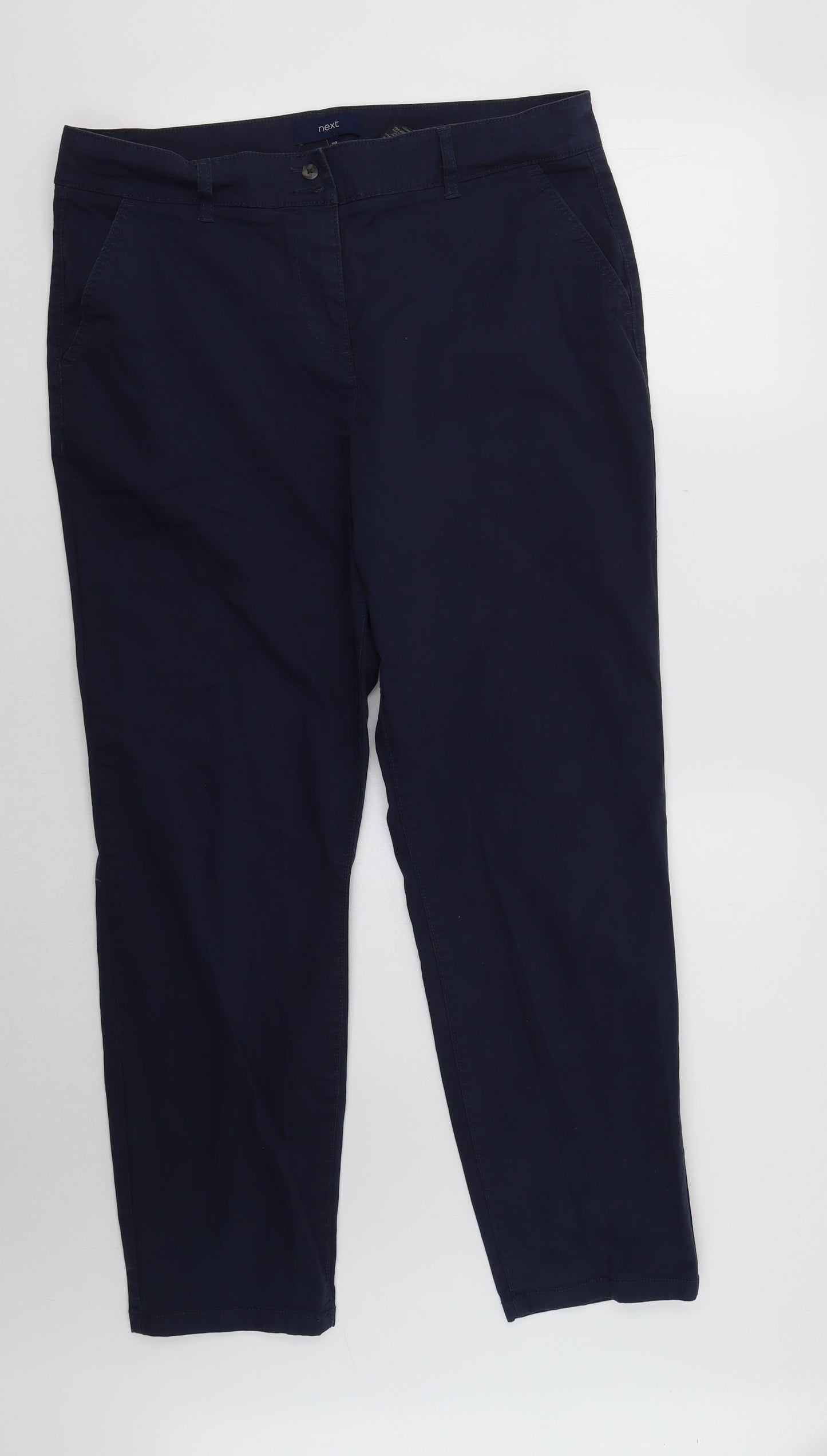 NEXT Womens Blue   Cropped Trousers Size 16 L29 in