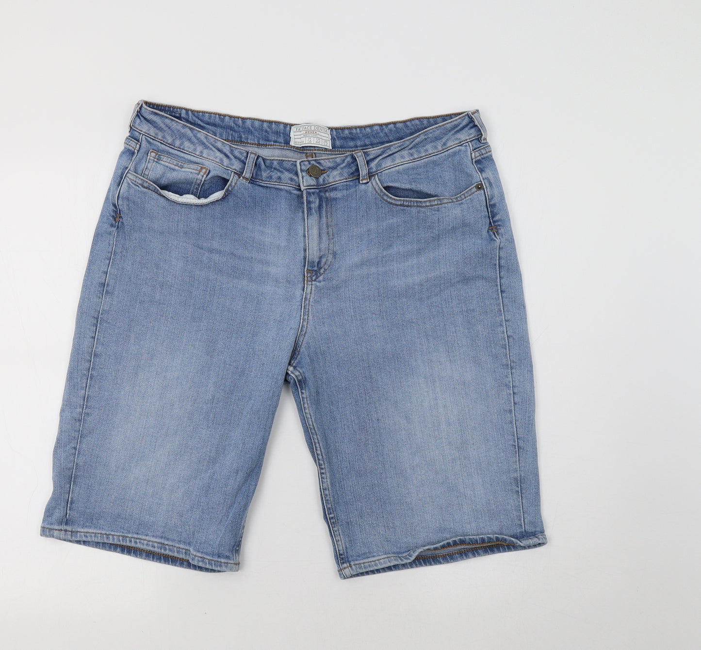 Fat Face Womens Blue   Boyfriend Shorts Size 16