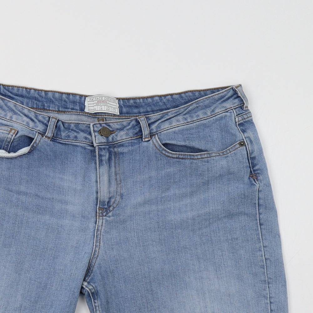 Fat Face Womens Blue   Boyfriend Shorts Size 16