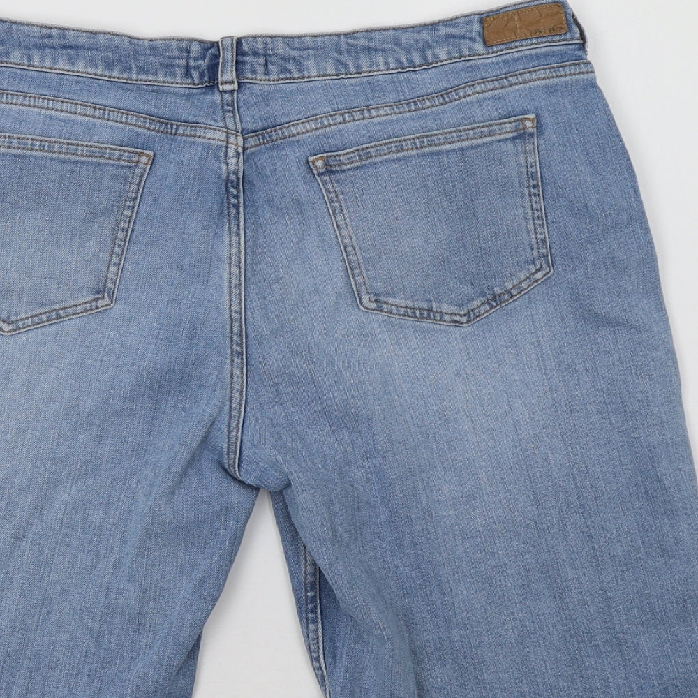Fat Face Womens Blue   Boyfriend Shorts Size 16