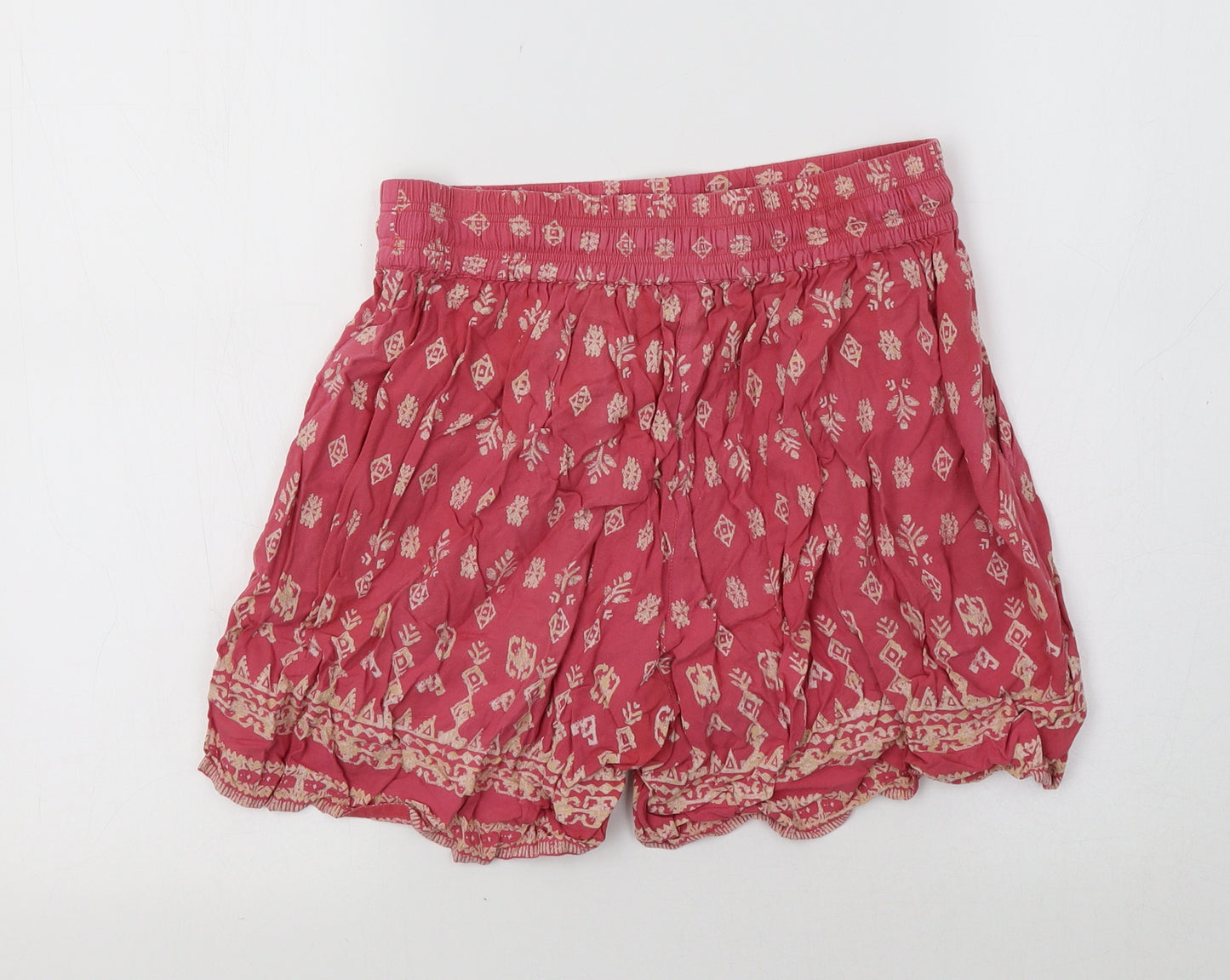Fat Face Womens Pink Geometric  Bermuda Shorts Size 8