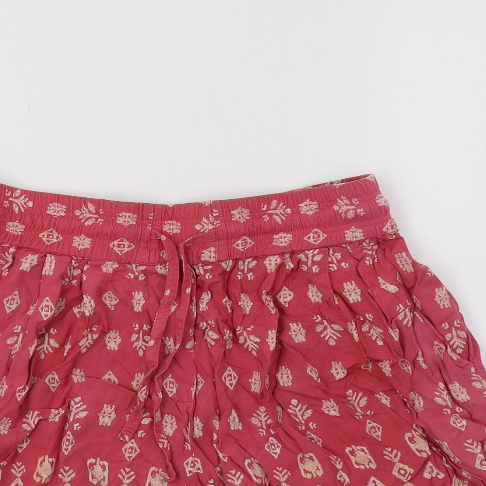 Fat Face Womens Pink Geometric  Bermuda Shorts Size 8