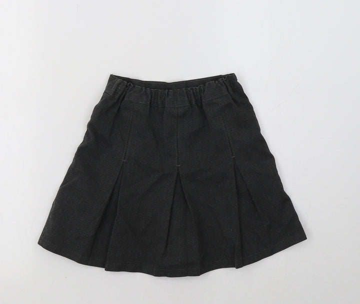 M&S Girls Grey   Pleated Skirt Size 3-4 Years - School Wear