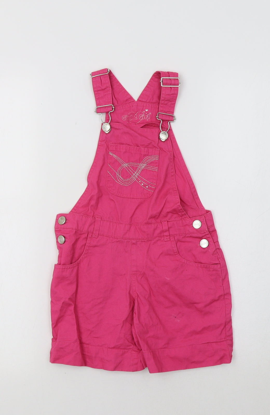 Girl 2 Girl Girls Pink   Dungarees Trousers Size 3-4 Years