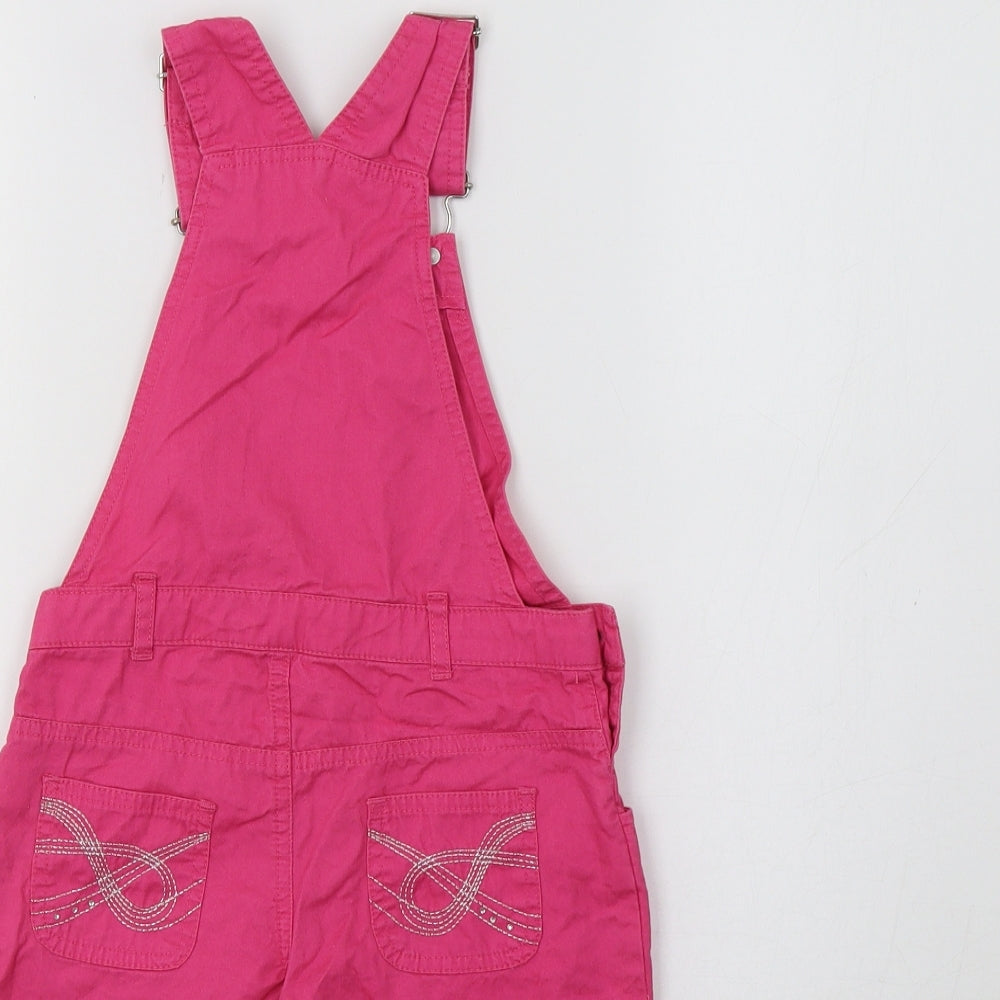 Girl 2 Girl Girls Pink   Dungarees Trousers Size 3-4 Years