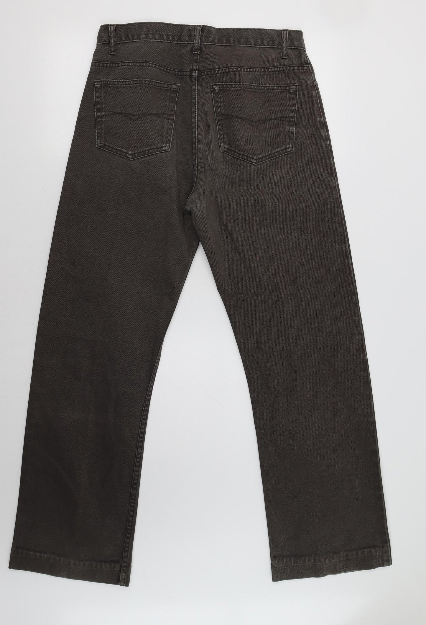 M&S Mens Green   Straight Jeans Size 32 L33 in