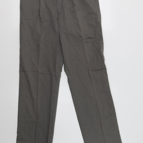 M&S Mens Green   Chino Trousers Size 32 L33 in