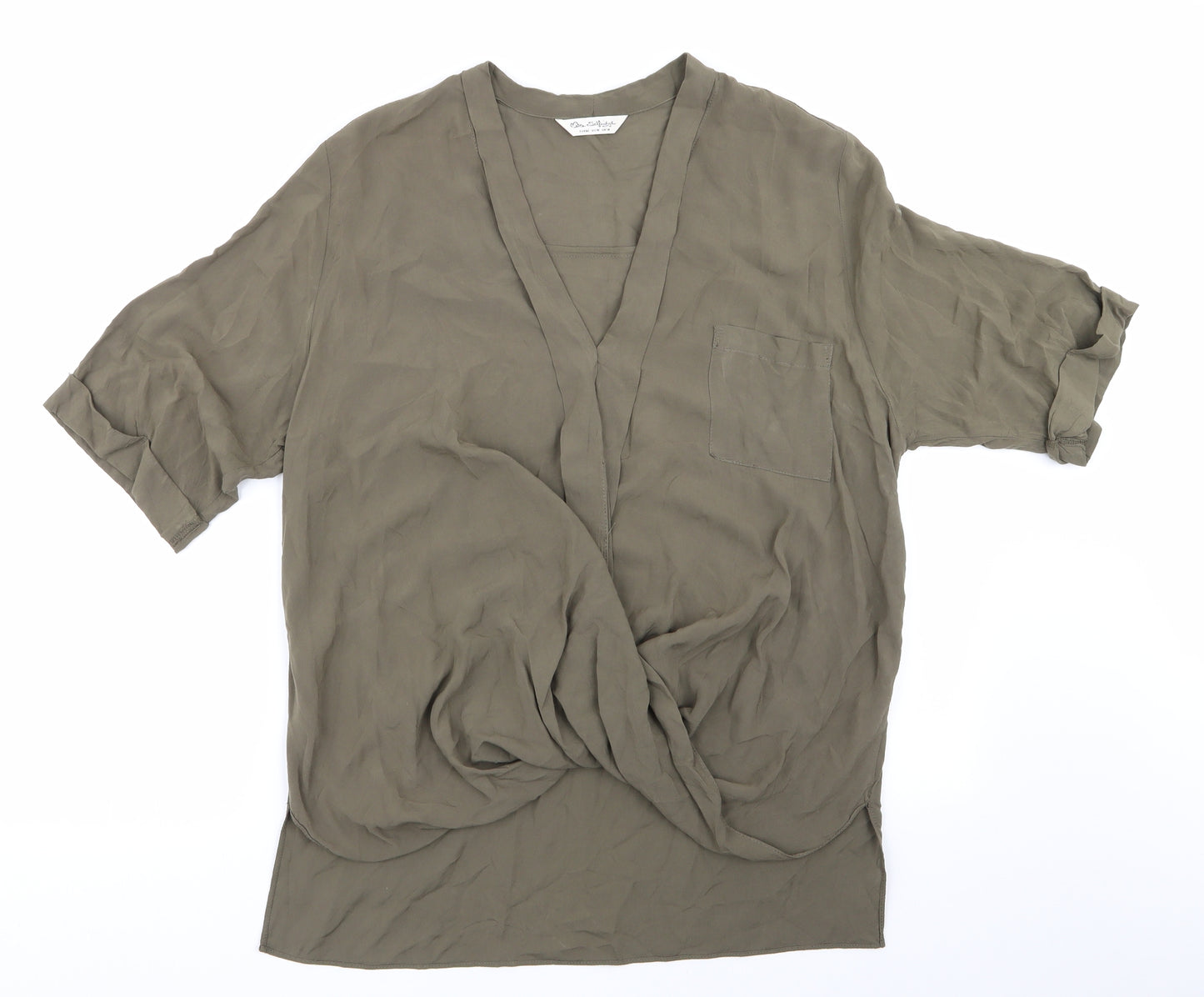 Miss Selfridge Womens Green   Basic Blouse Size 14