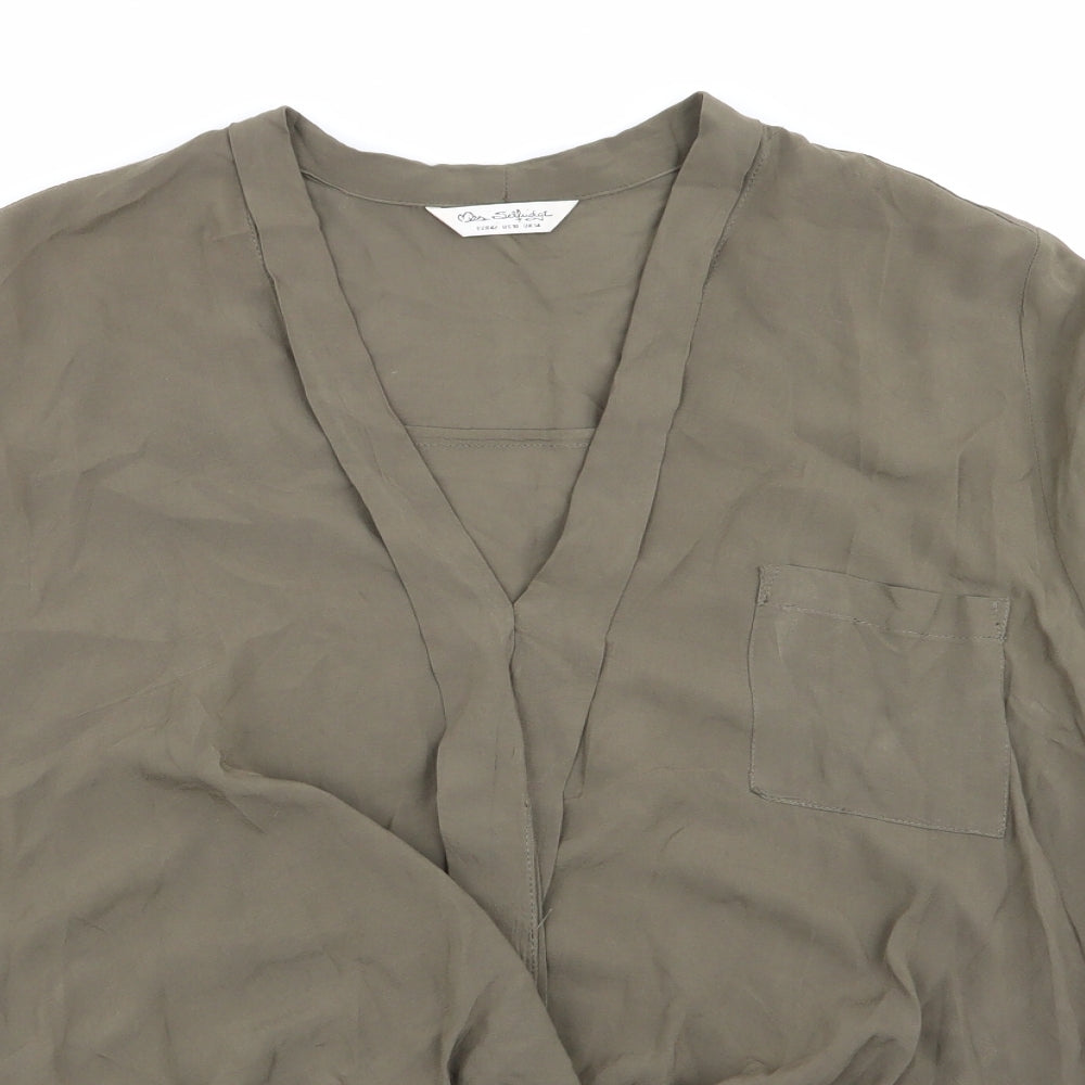 Miss Selfridge Womens Green   Basic Blouse Size 14