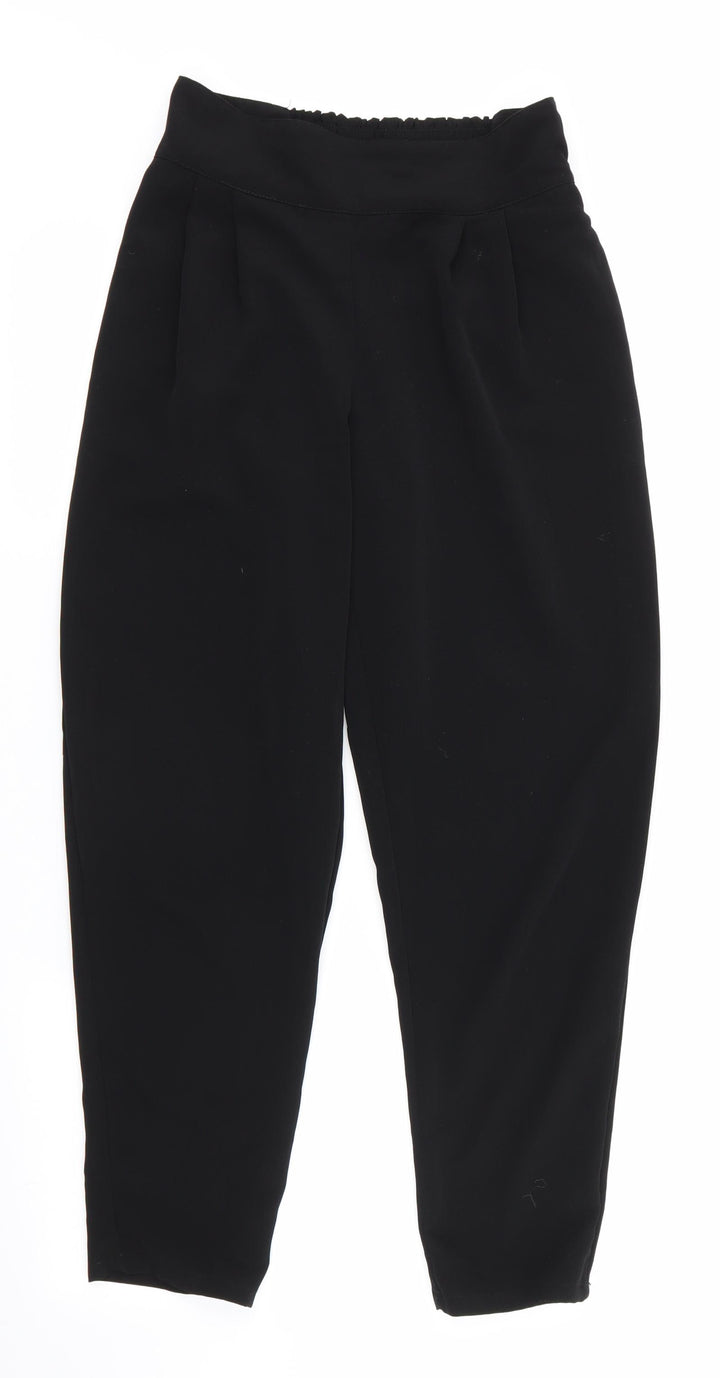 FOREVER 21 Womens Black Trousers Size S L26 in - elasticated back