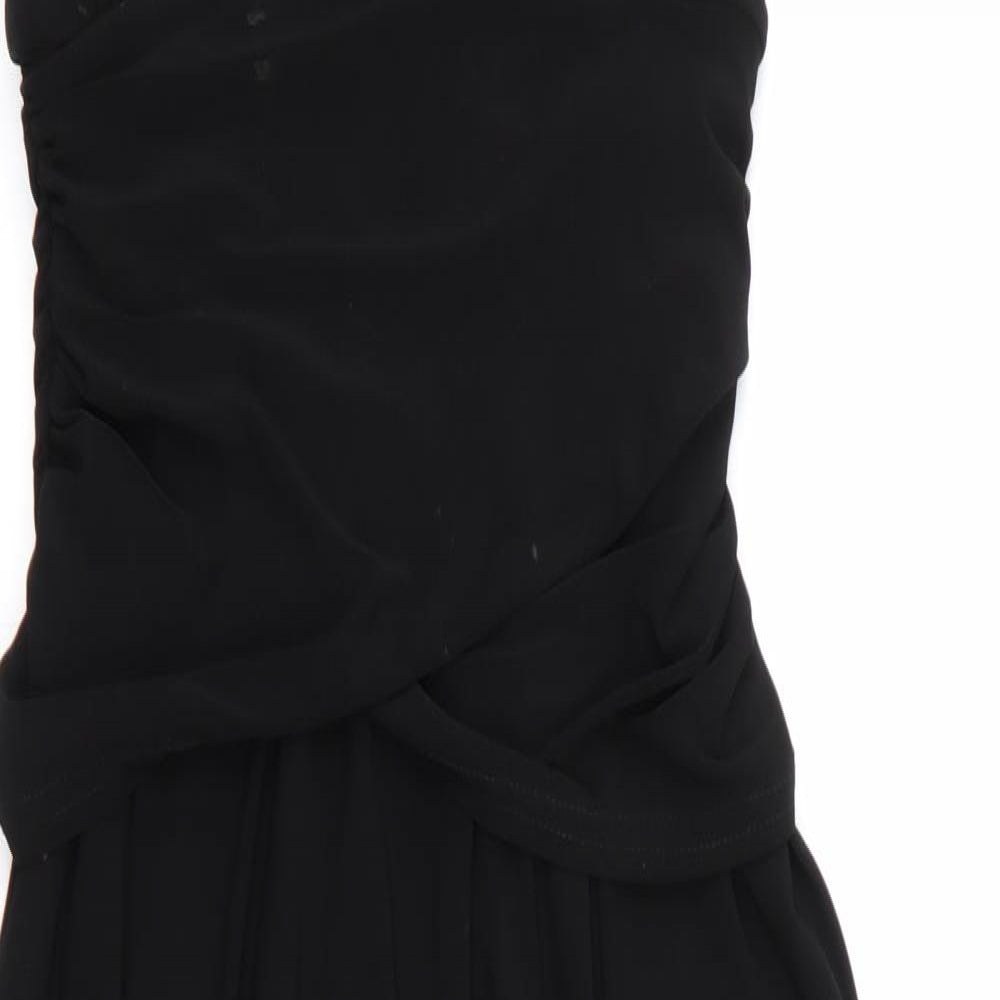 ASOS Womens Black   Maxi  Size 10  - Vented to thigh at front Deep V front & Back