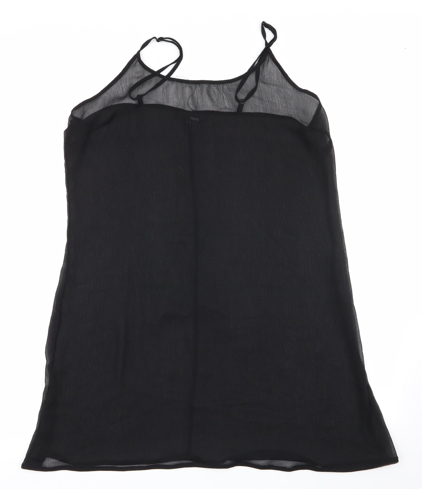 NEXT Womens Black Solid  Chemise Dress Size 18  - Sheer