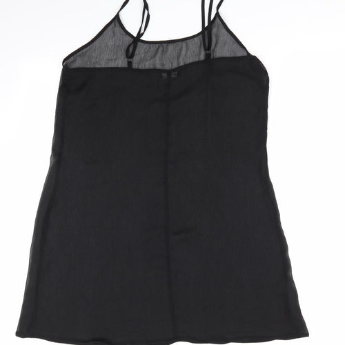 NEXT Womens Black Solid  Chemise Dress Size 18  - Sheer