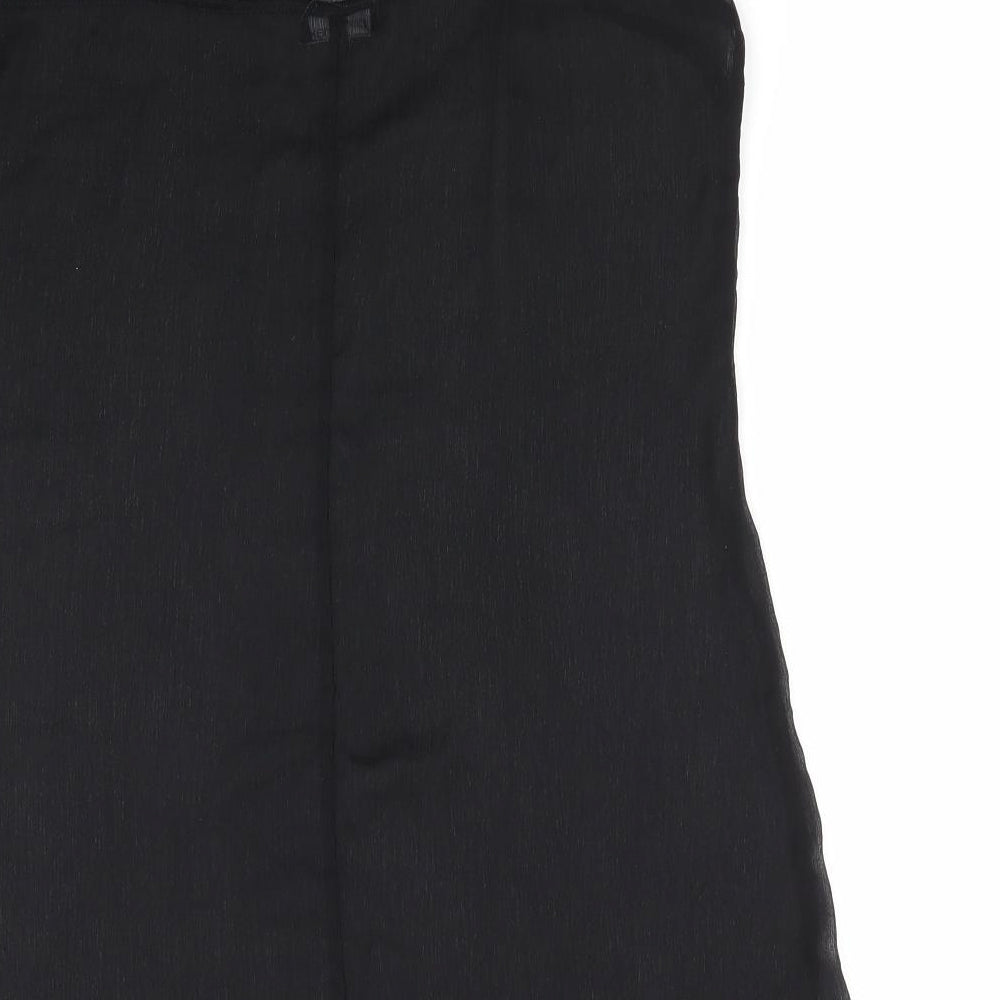 NEXT Womens Black Solid  Chemise Dress Size 18  - Sheer