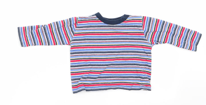 Mothercare Boys Red Striped Basic Casual Size 9-12 Months - Red White Blue Grey Stripe