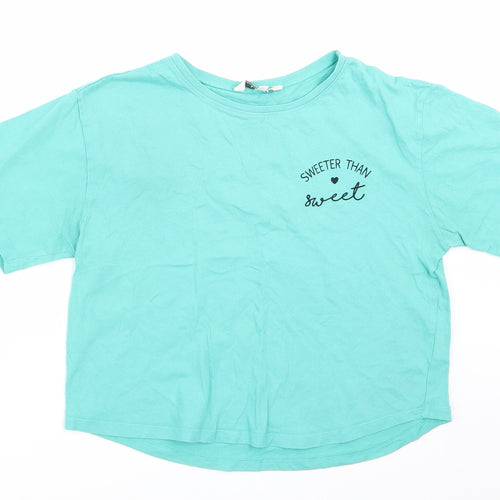 Miss Evie Girls Green Solid   Pyjama Top Size 13-14 Years  - Sweeter Than Sweet