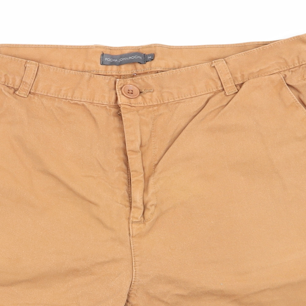 Rocha John Rocha Mens Gold   Chino Shorts Size 36 in