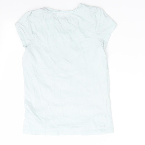 Blue Zoo Girls Blue   Basic T-Shirt Size 5-6 Years  - Mermaid Hair Don't Care