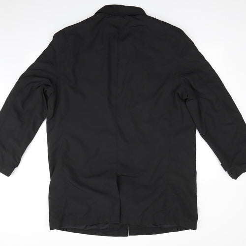 Marks and Spencer Mens Black   Overcoat Coat