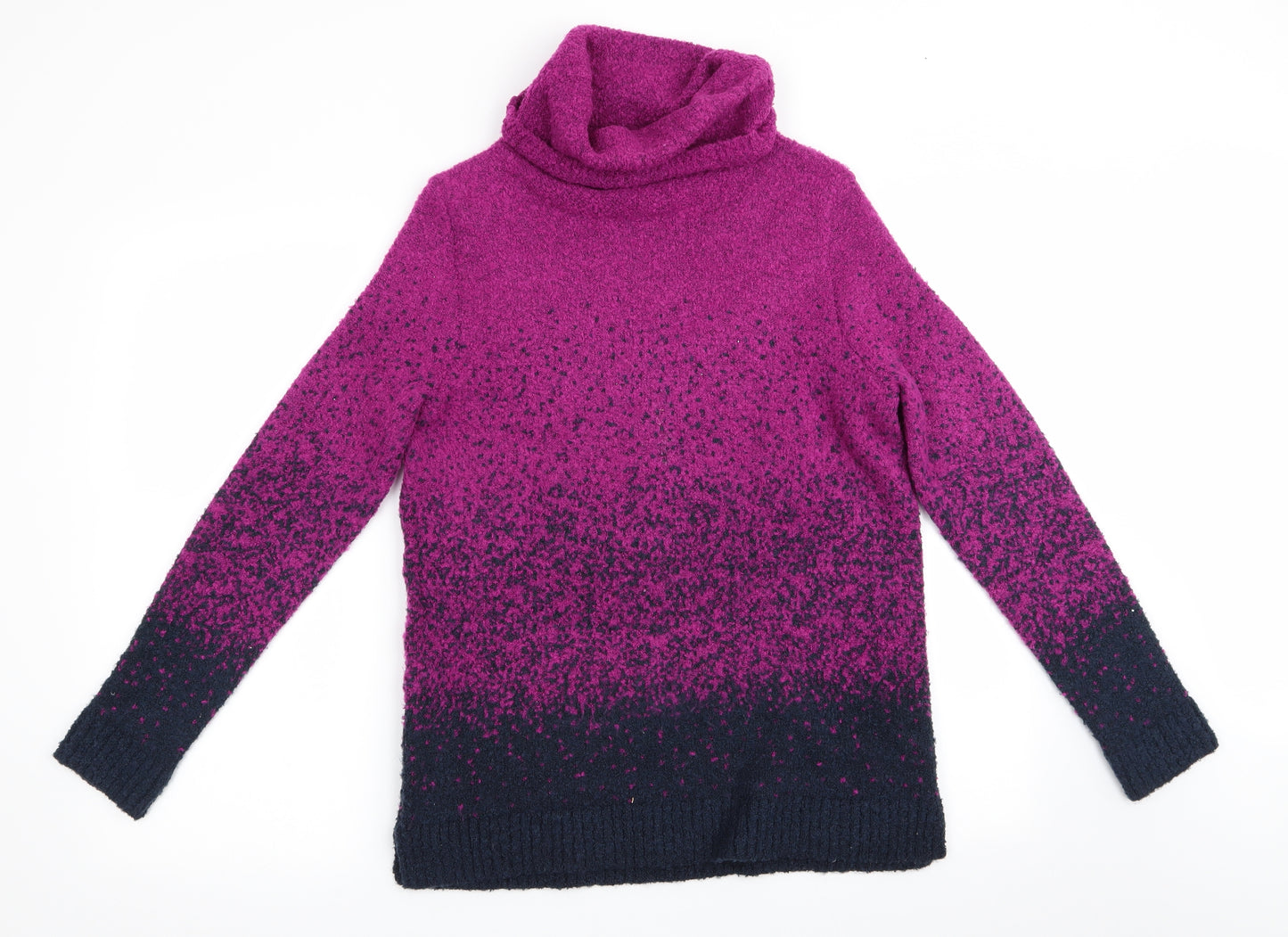 M&Co Womens Pink Polka Dot  Pullover Jumper Size 12  - Blue Dots