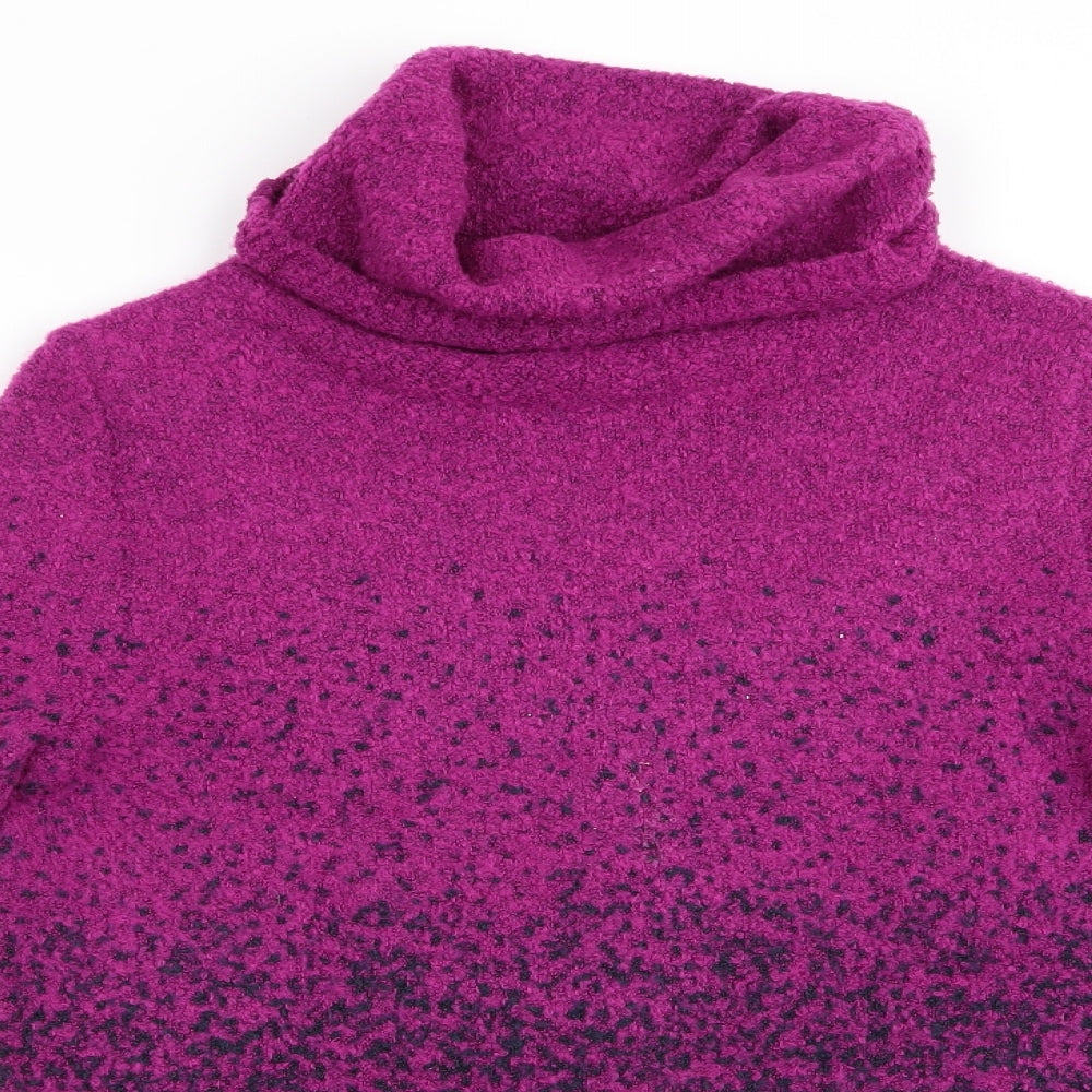 M&Co Womens Pink Polka Dot  Pullover Jumper Size 12  - Blue Dots