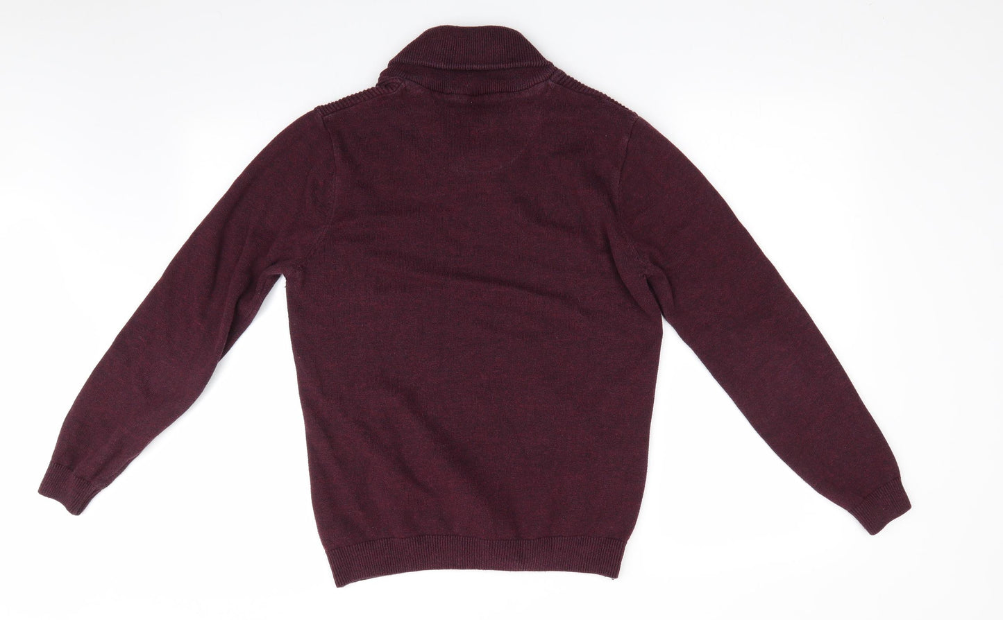 NEXT Mens Purple Striped  Pullover Jumper Size M  - Faux T-Shirt Front Burgandy