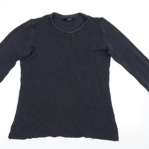 VILA Womens Blue   Pullover Jumper Size M