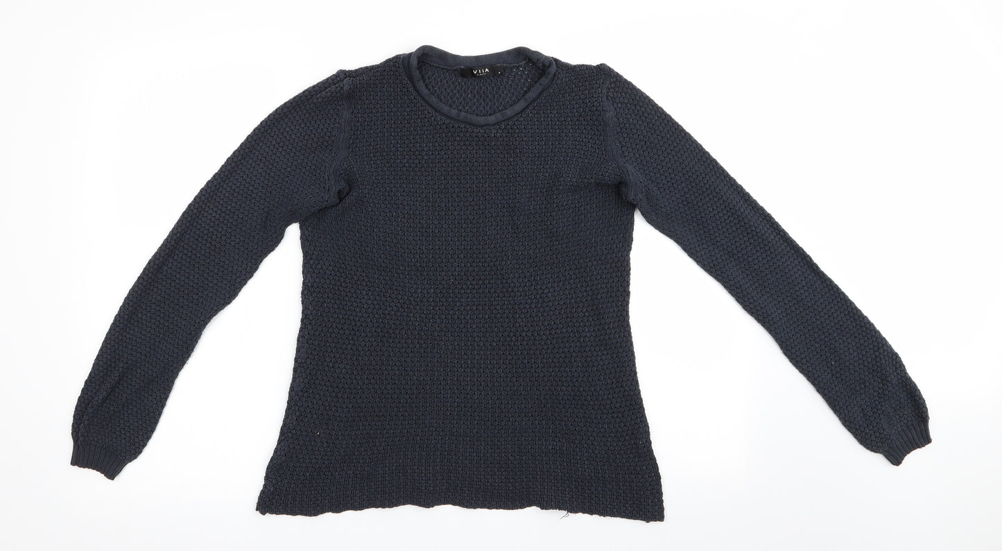 VILA Womens Blue   Pullover Jumper Size M