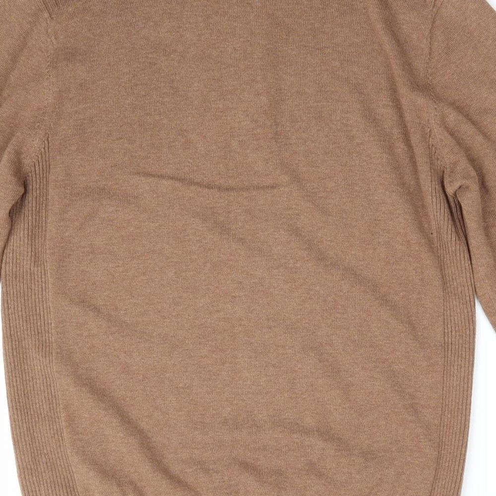 NEXT Mens Brown   Henley Jumper Size S