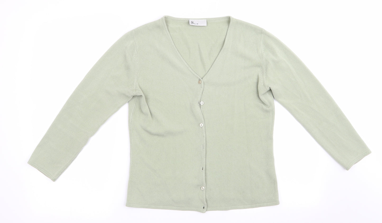 BHS Womens Green   Cardigan Jumper Size 10  - Pale Green