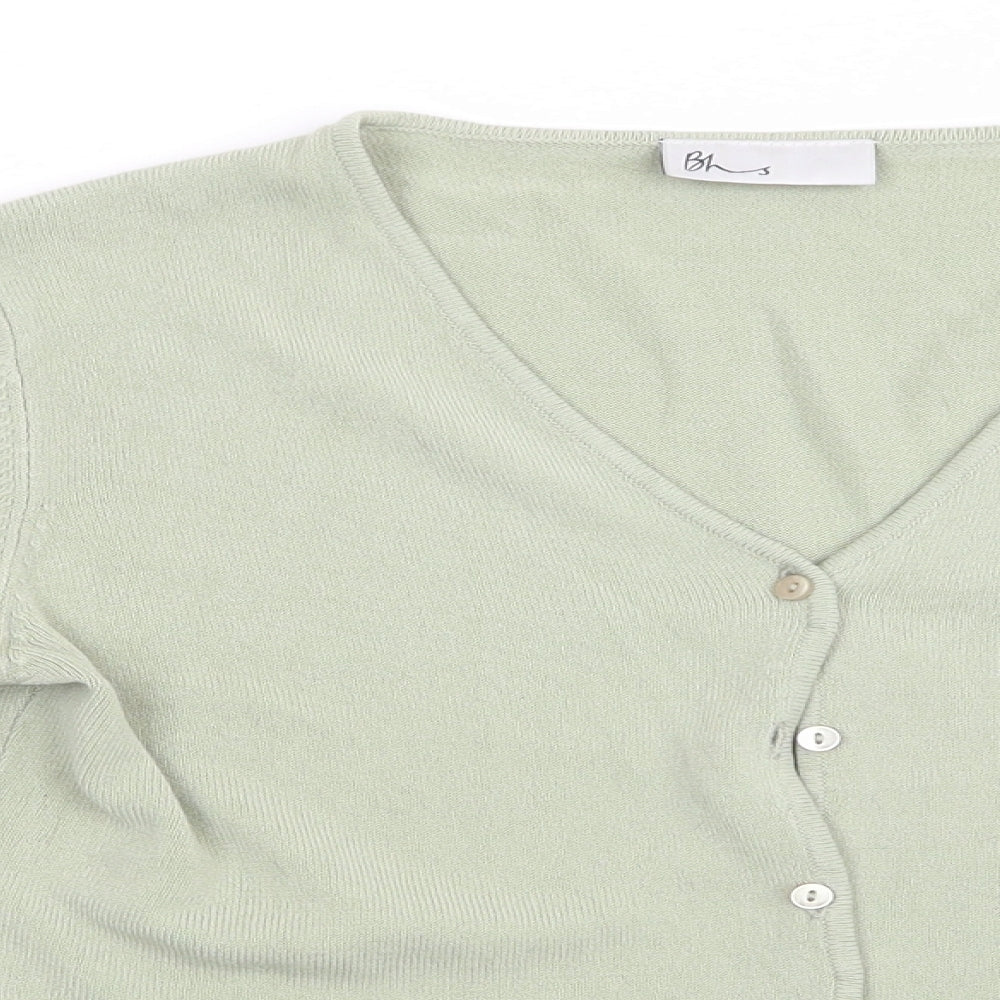 BHS Womens Green   Cardigan Jumper Size 10  - Pale Green