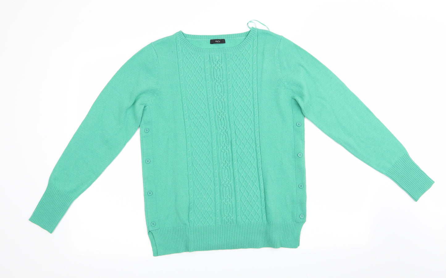 M&Co Womens Green   Pullover Jumper Size 10  - Emerald Green