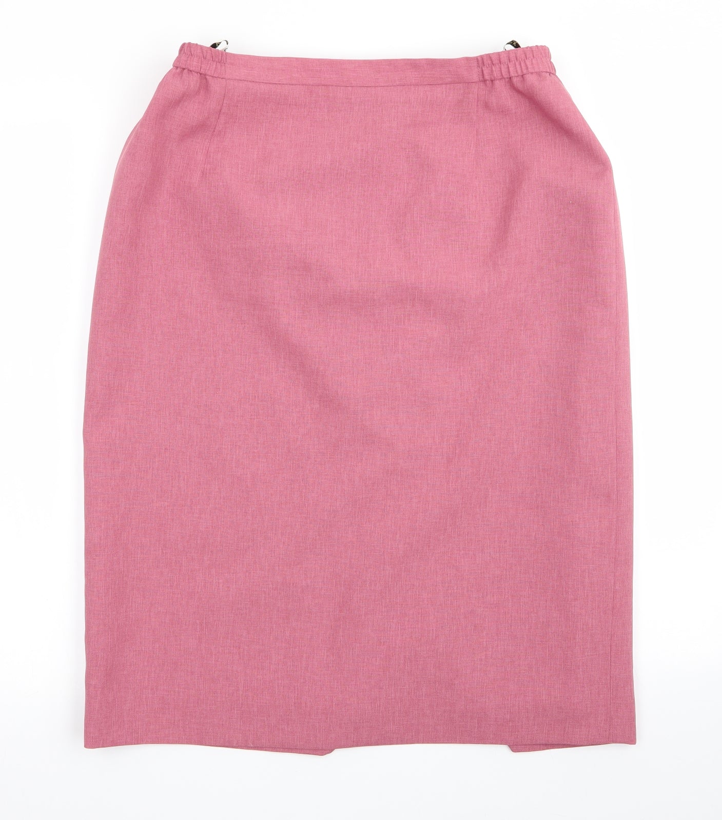 Eastex Womens Pink   Straight & Pencil Skirt Size 14  - Side Elastication Back Hem Vent