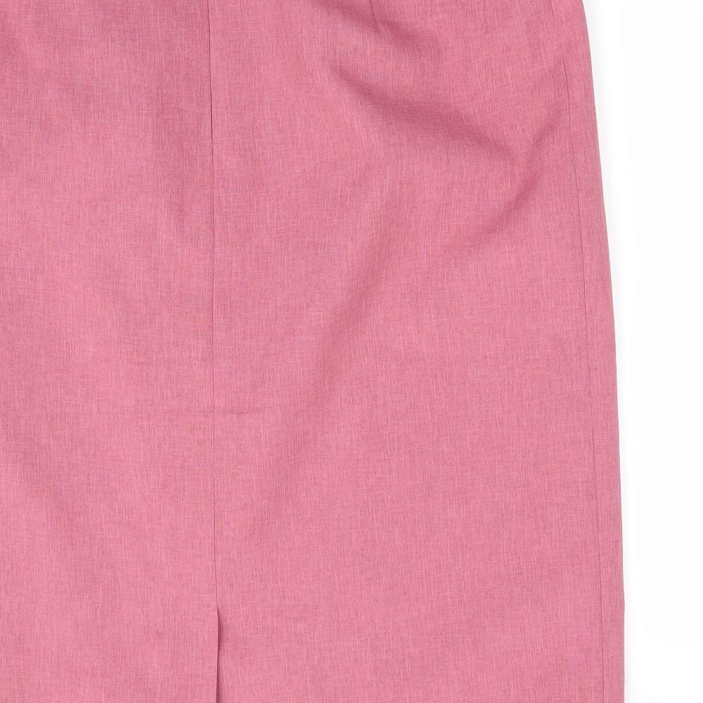 Eastex Womens Pink   Straight & Pencil Skirt Size 14  - Side Elastication Back Hem Vent