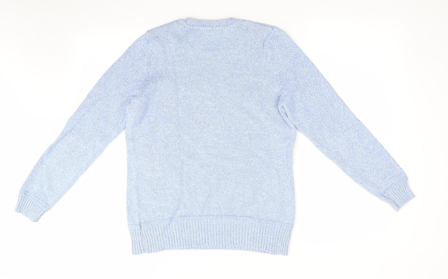 Love Knitwear Womens Blue   Pullover Jumper Size 12  - Blue White Twist