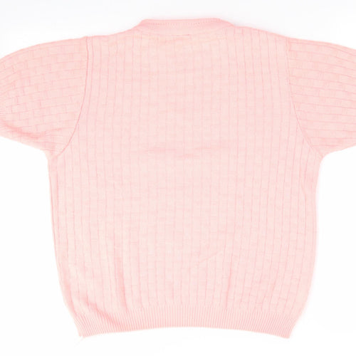 Preworn Womens Orange Geometric  Pullover Jumper Size 10  - Florescent