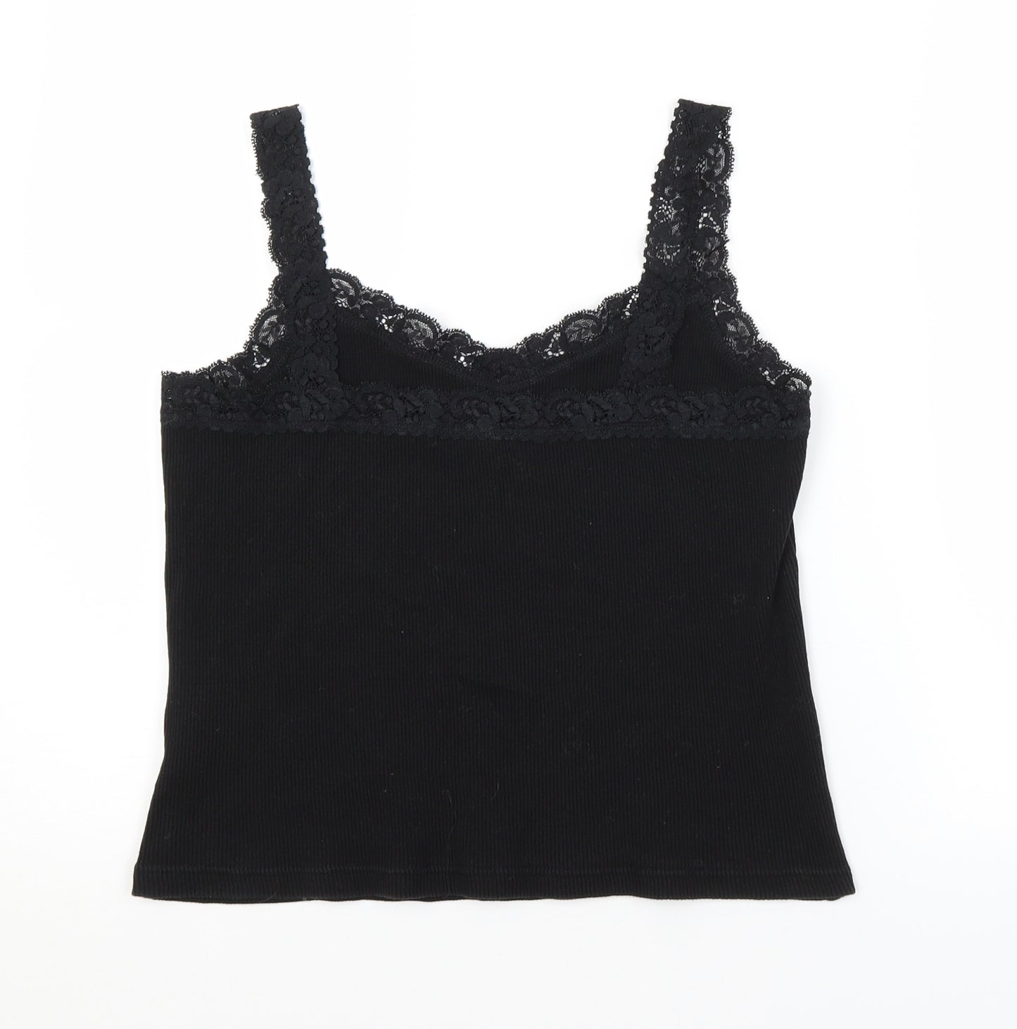 Debbie Morgan Womens Black   Cropped Tank Size L