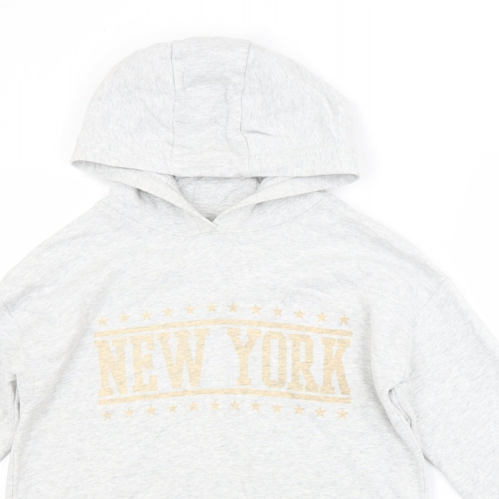 NEXT Boys Grey Batik  Pullover Hoodie Size 13 Years  - NEW YORK