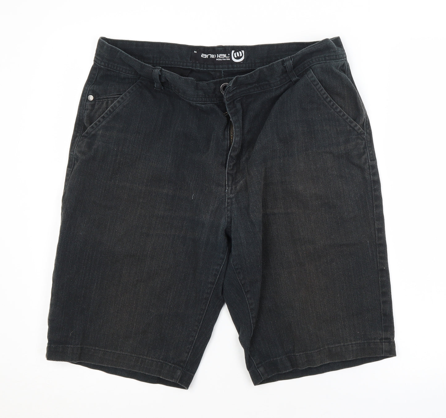 Animal Mens Grey   Chino Shorts Size 34