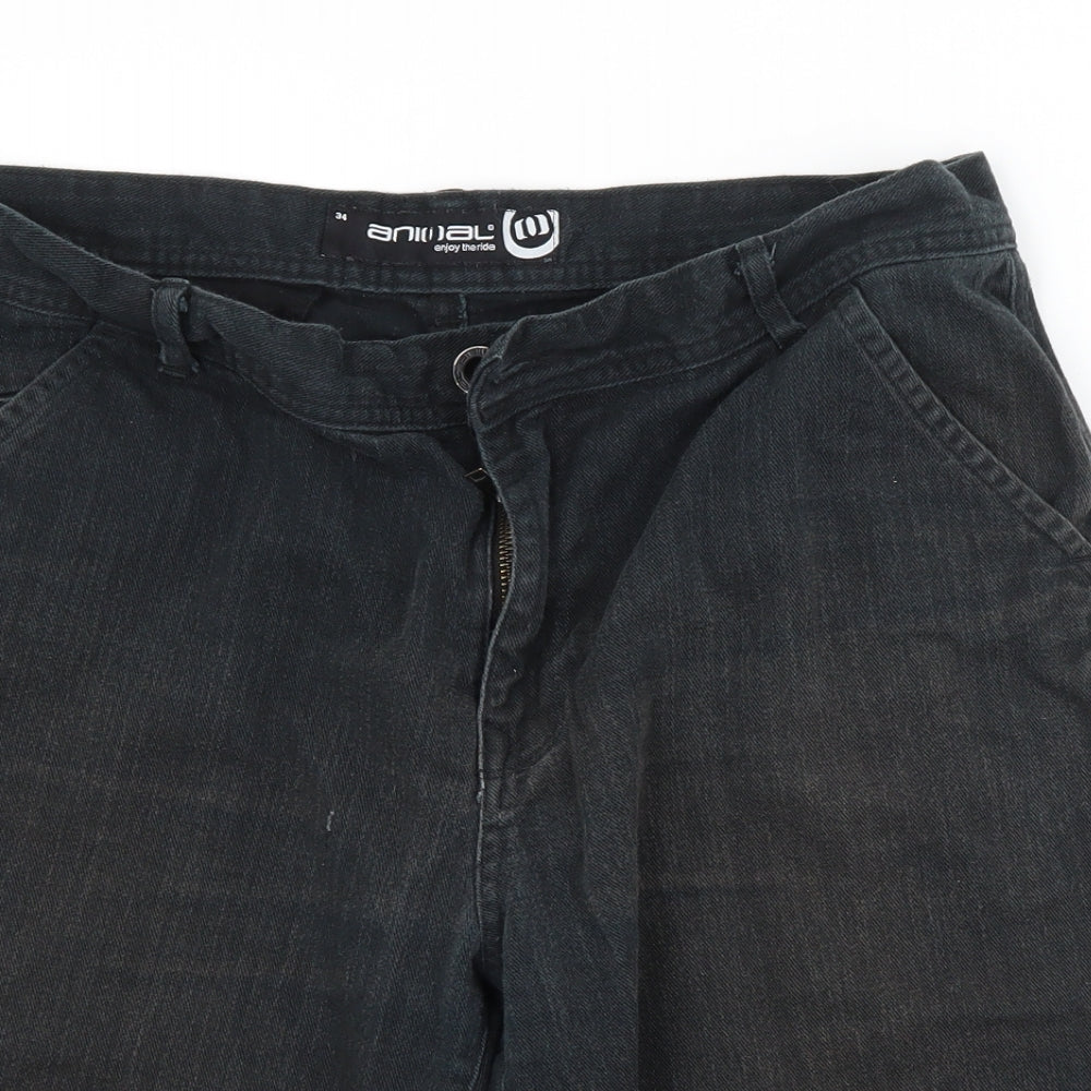 Animal Mens Grey   Chino Shorts Size 34