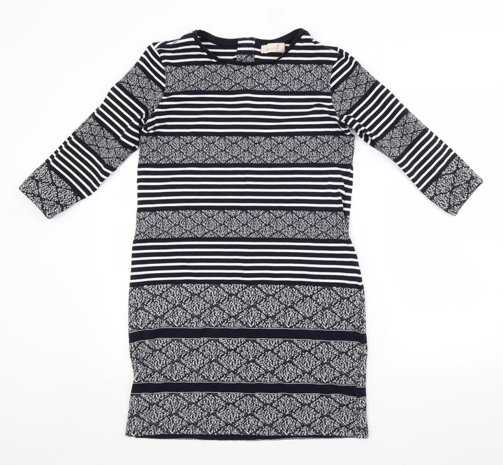 Per Una Womens Blue Striped  T-Shirt Dress  Size 12