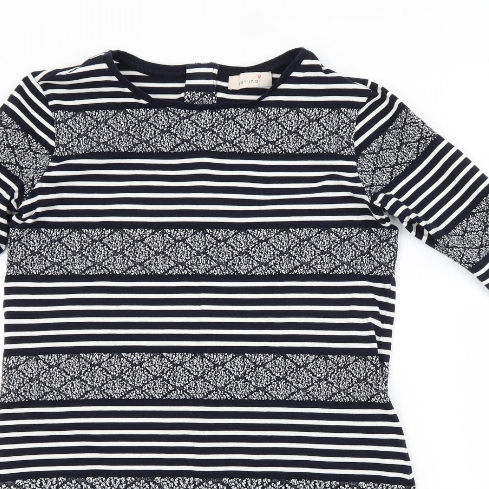 Per Una Womens Blue Striped  T-Shirt Dress  Size 12