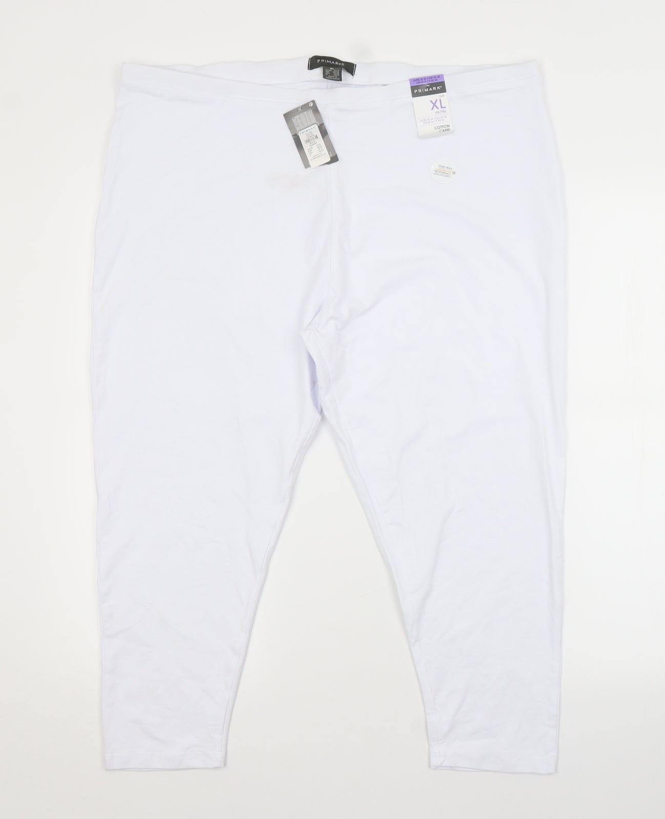 Primark Womens White   Capri Trousers Size XL L22 in