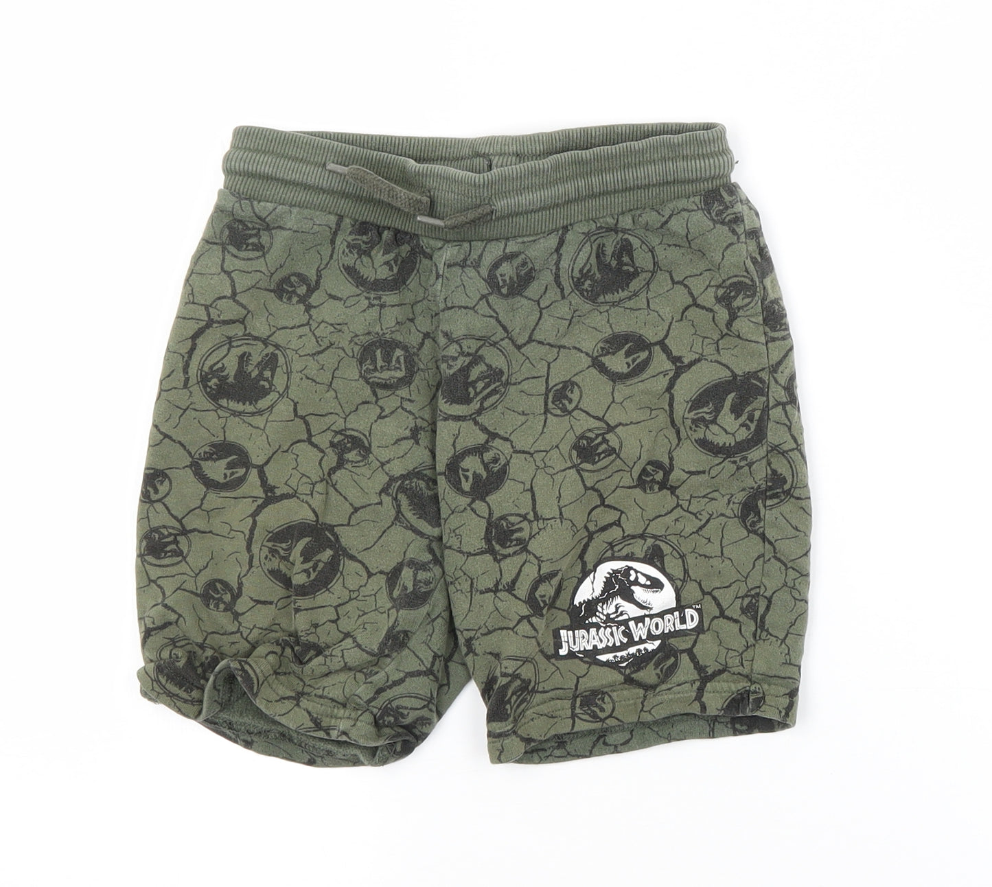 Primark Boys Green Spotted  Sweat Shorts Size 5-6 Years